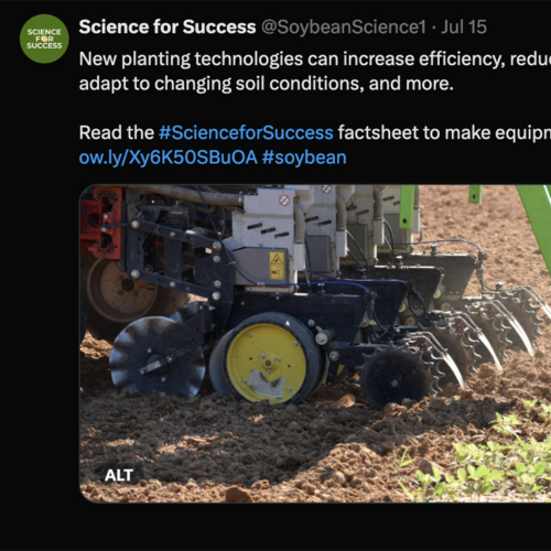 Screenshot of a tweet from Science For Success.